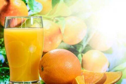 Boisson au jus d'orange bien en vitamine C